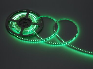 Фотография товара 'Flesi Герметичная гибкая лента IP67 (печатная плата залита силиконом, в резиновом кожухе) с клеевым скотчем 3М FLEX-SWP5600В-G,12V, IP67, 00727'