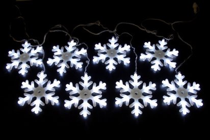 Фотография товара 'Flesi СНЕЖИНКИ с контроллером LED-SNOW-FZ(198)-8-2.5M-230V-W, 00314'