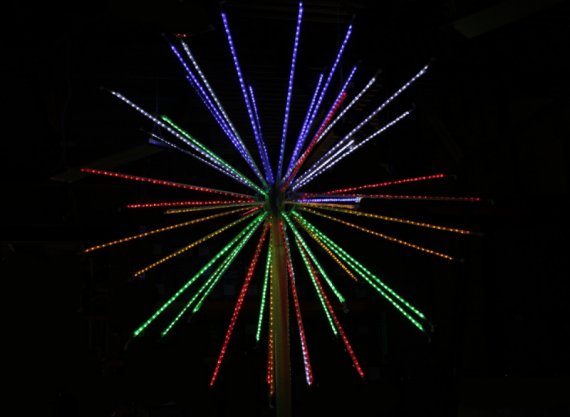 Фотография товара 'Flesi LED-EM-003-М, 240V Фейерверк Шар с контроллером 12 режимов 5м*5м*5м, 52 луча, 00339'